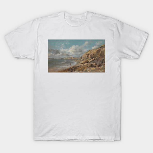Coast Scene at Cullercoats near Whitley Bay by John Linnell T-Shirt by Classic Art Stall